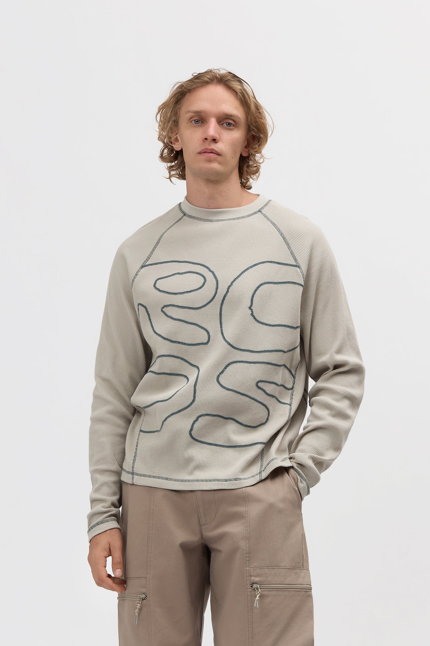 Stack Logo Waffleknit Longsleeve - WK