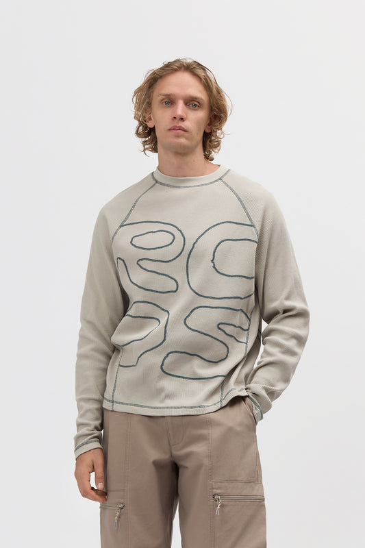 Stack Logo Waffleknit Longsleeve - WK