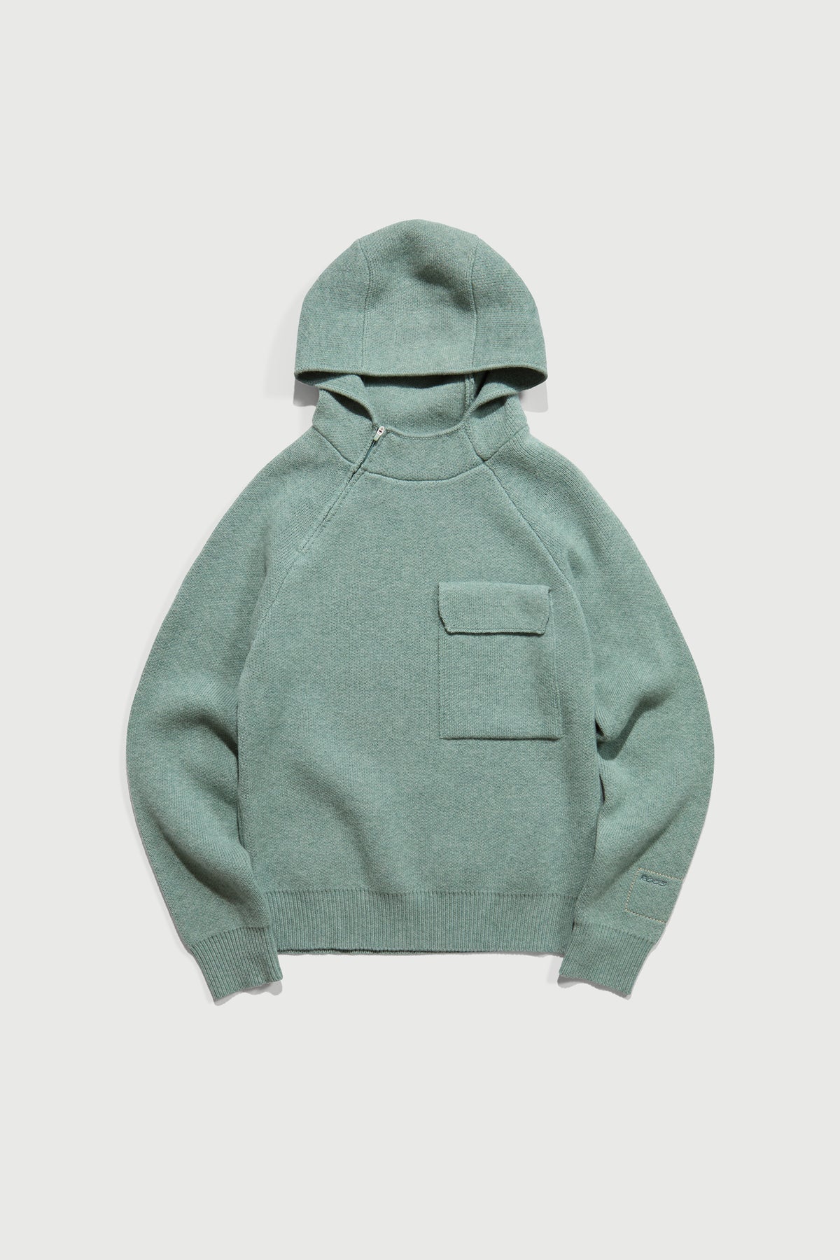 Hooded Quarter Zip Sweater - MW