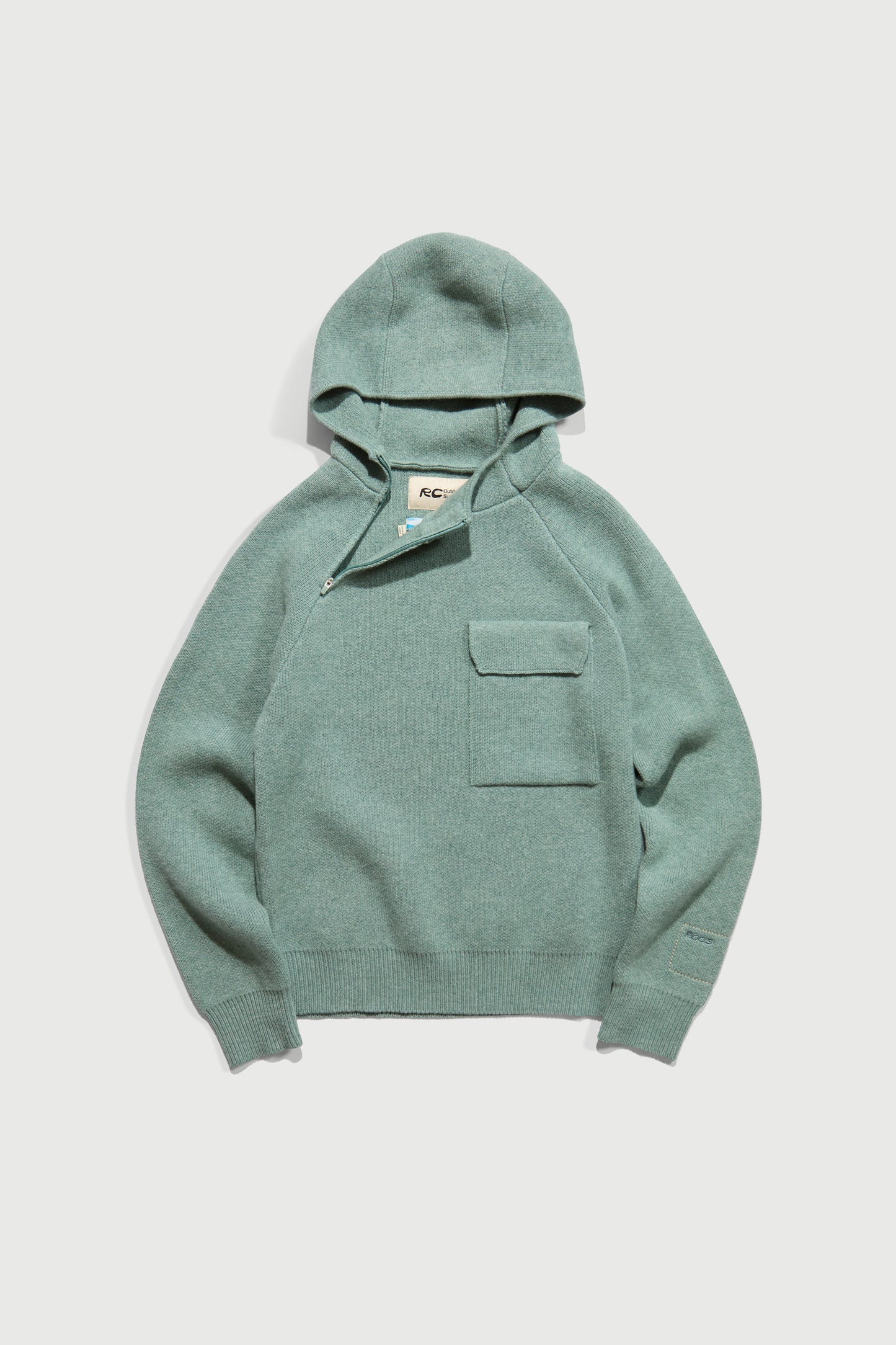 Hooded Quarter Zip Sweater - MW