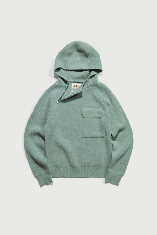 Hooded Quarter Zip Sweater - MW