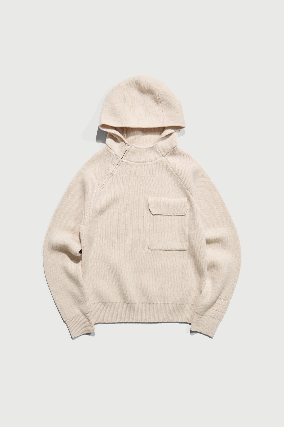 Hooded Quarter Zip Sweater - MW