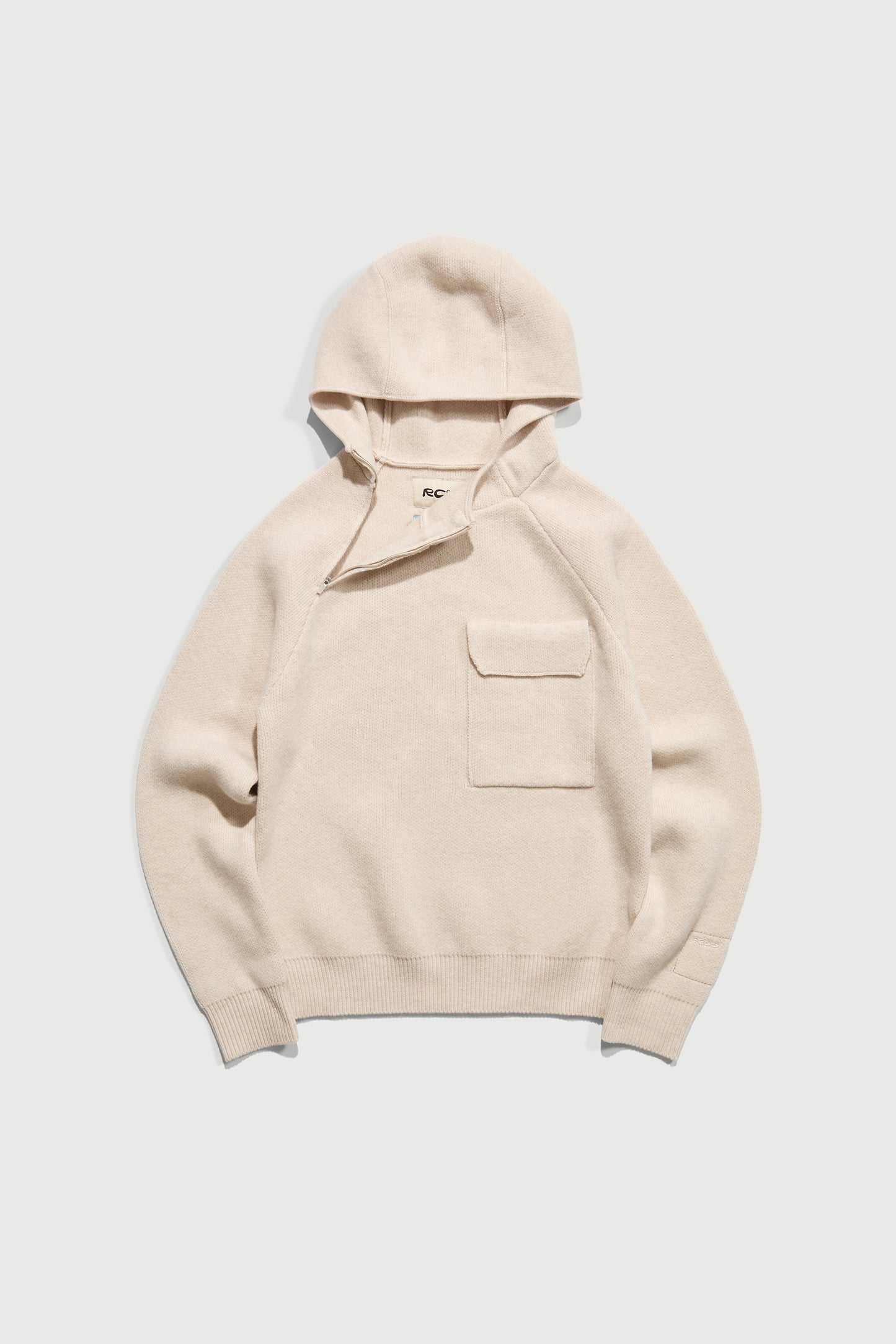 Hooded Quarter Zip Sweater - MW