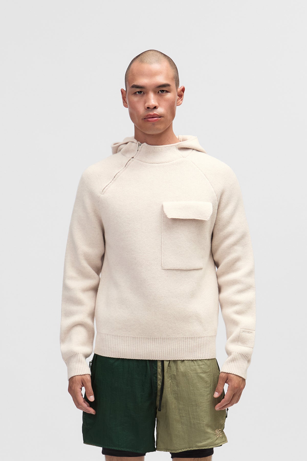 Hooded Quarter Zip Sweater - MW